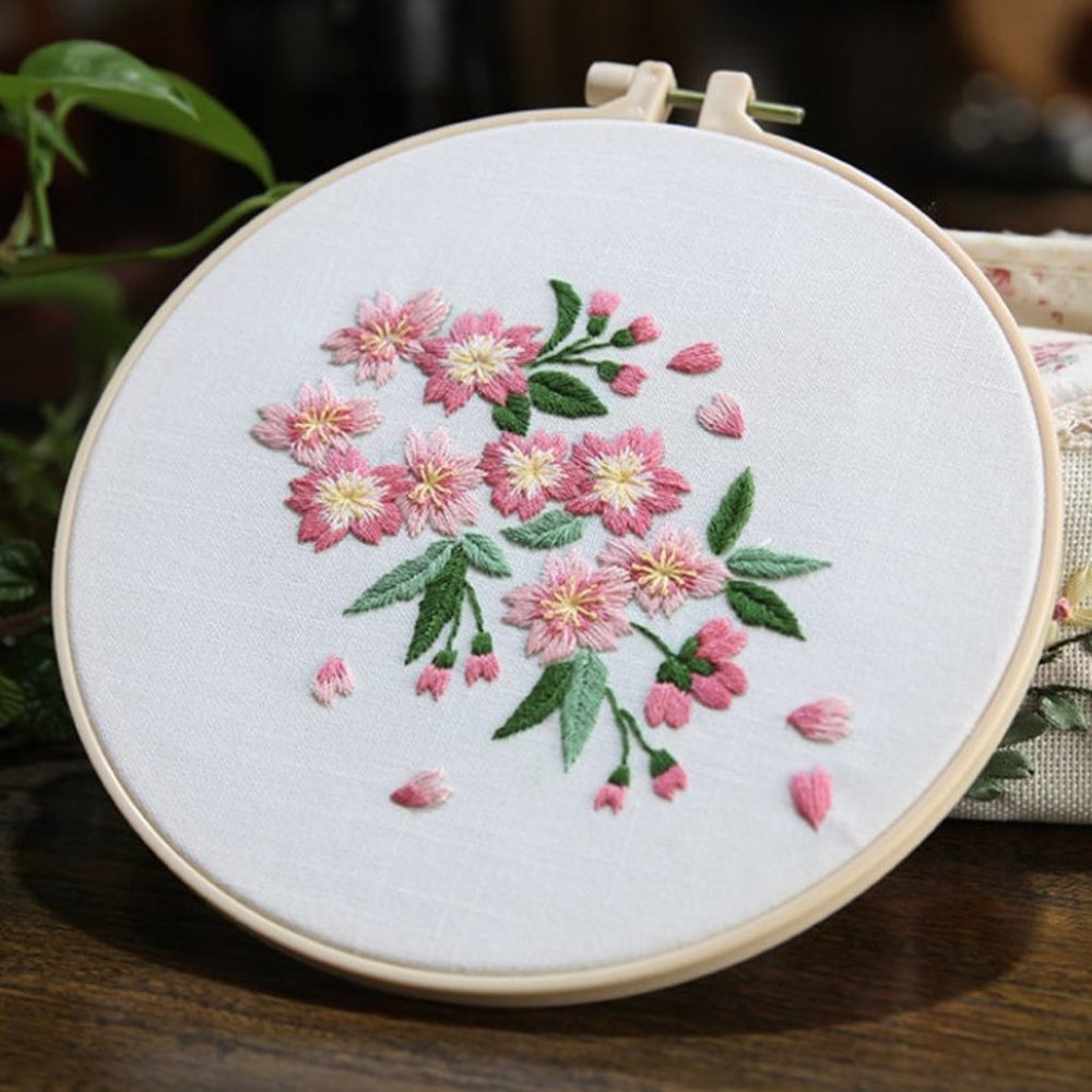 flower embroidery kit Handmade Embroidery Beginner